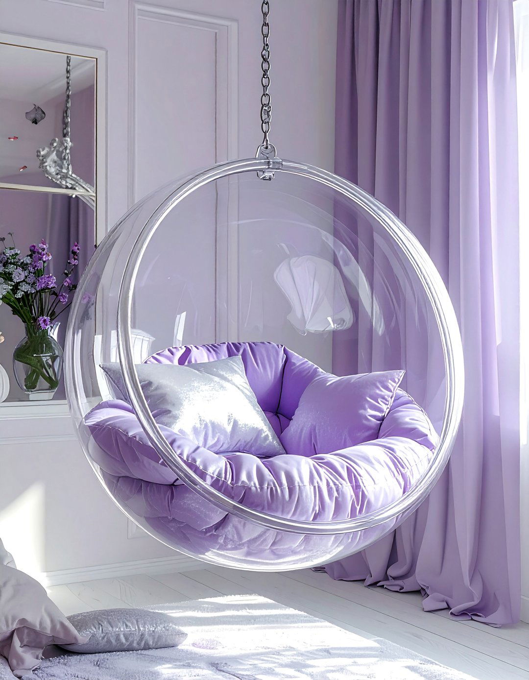 Hanging Bubble Chairs - 20 Mermaid Room Ideas for a Magical Space