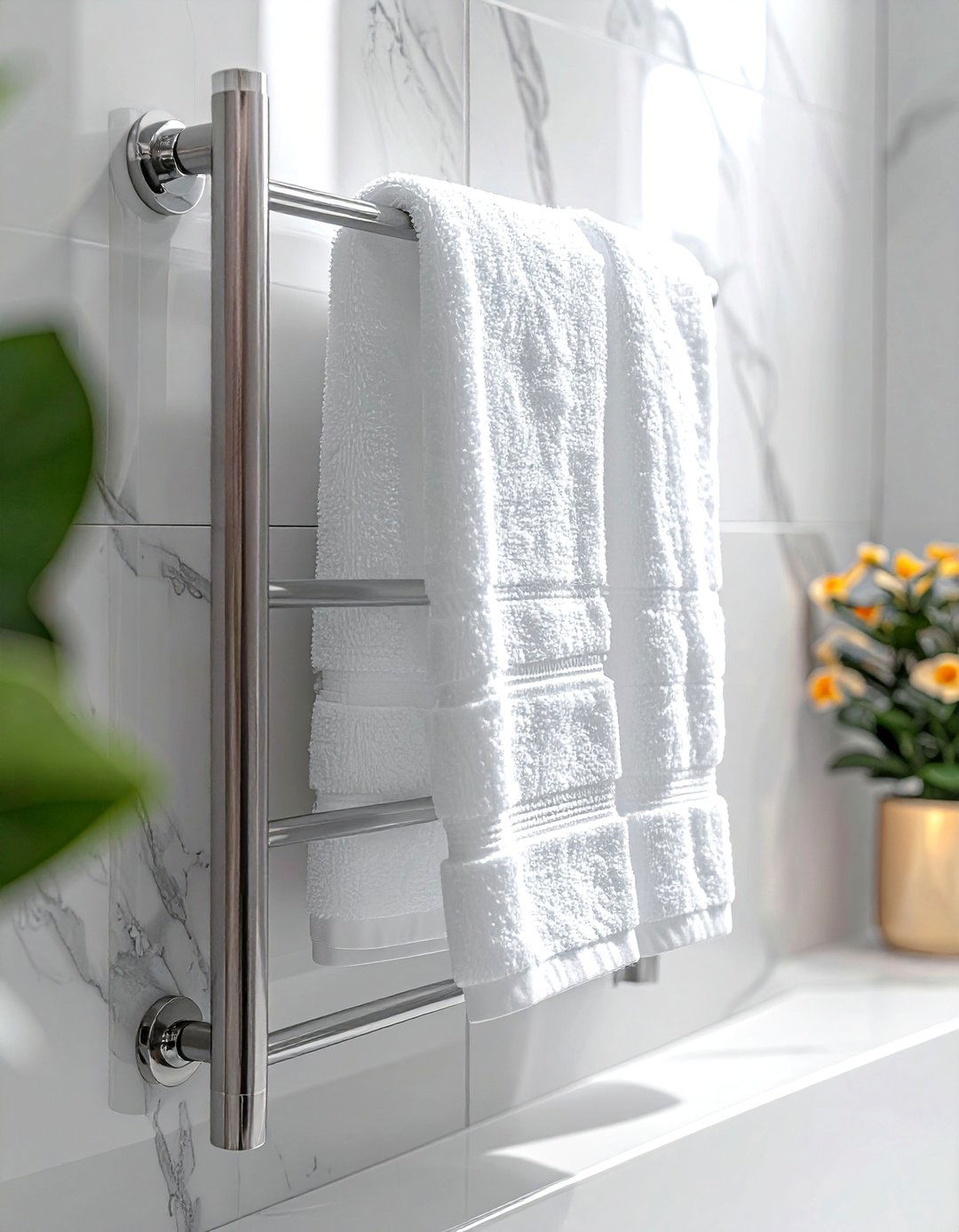 Heated Towel Rack - 40 Bathroom Design Ideas for a Modern Home