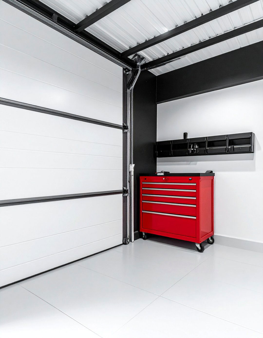 High Contrast Black and White Garage Paint - 25 Garage Paint Ideas to Refresh Your Space
