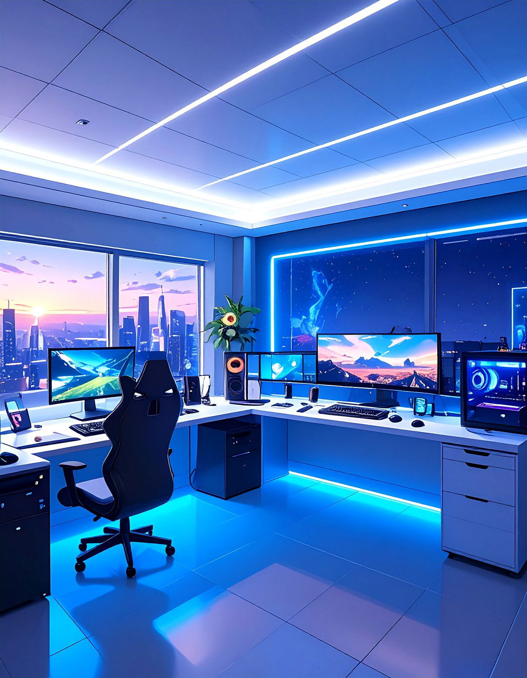 High Tech Anime Command Center - 40 Anime Room Ideas for the Ultimate Fan Experience