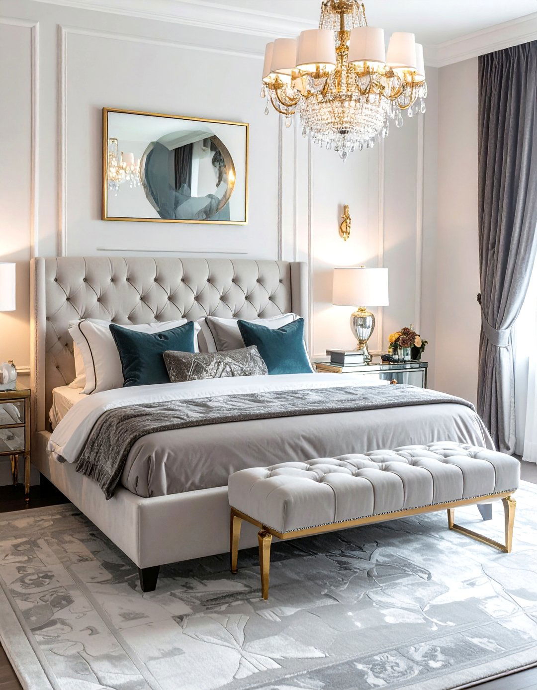 Hollywood Regency Aesthetic Room with Glamorous Details - 40 Aesthetic Room Ideas for a Stylish Home