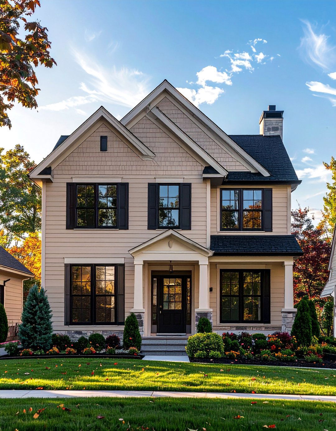 House With Black Window Grids - 30 Houses With Black Windows for Bold Style