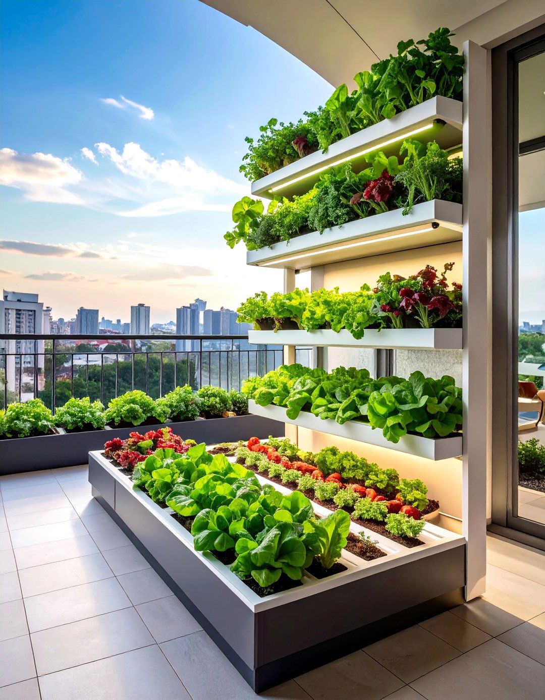 Hydroponic Growing System - 30 Small Balcony Ideas to Maximize Your Space