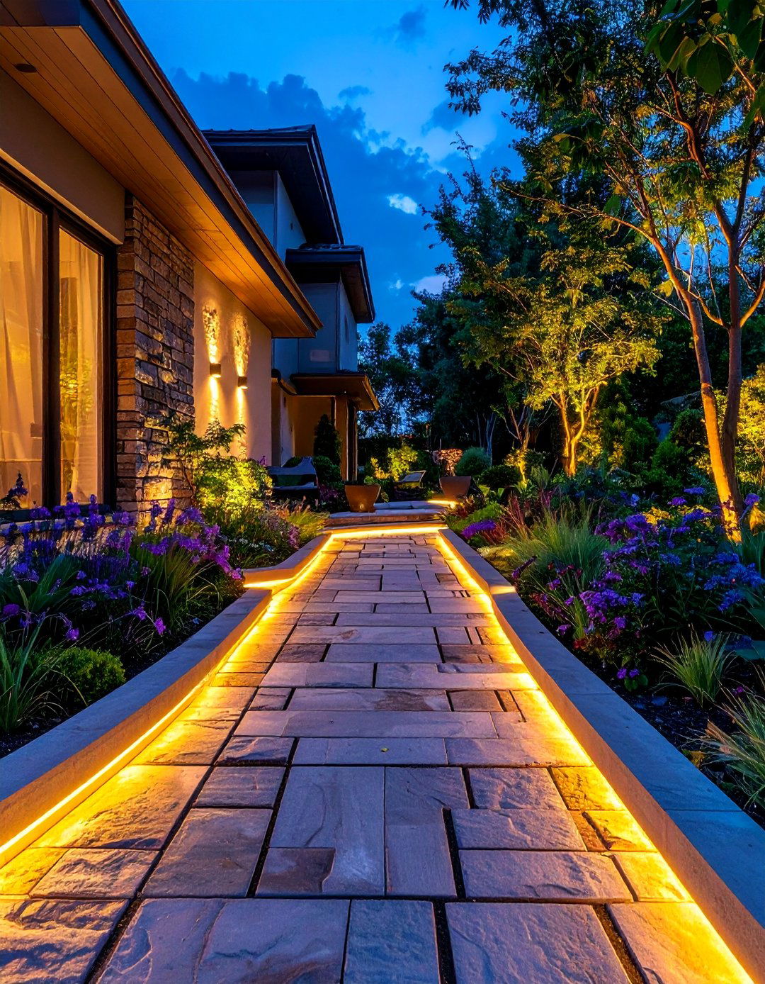Illuminated Pathway Designs - 40 Backyard Walkway Ideas for a Beautiful Garden