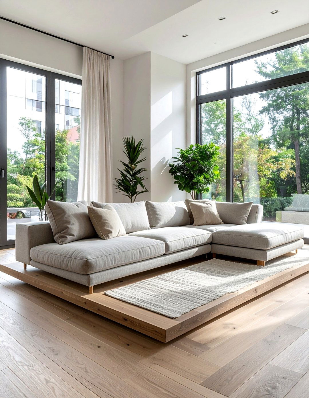 Incorporate Low Profile Furniture - 30 Zen Living Room Ideas for a Peaceful Ambiance