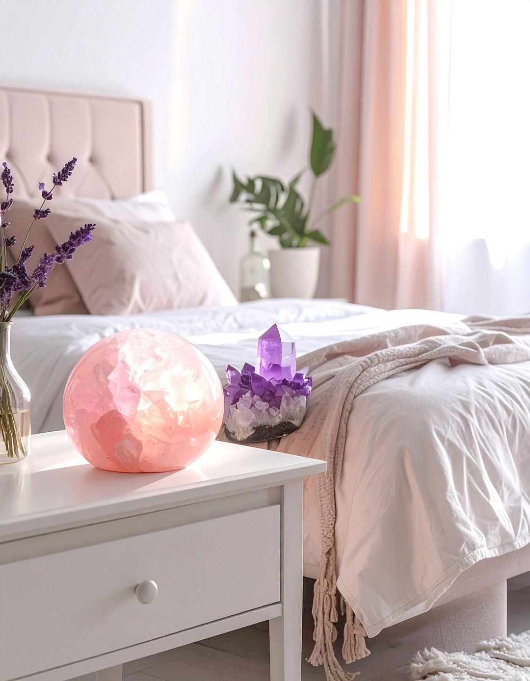 Incorporating Crystals and Natural Stones - 40 Boho Bedroom Ideas for a Cozy and Eclectic Retreat
