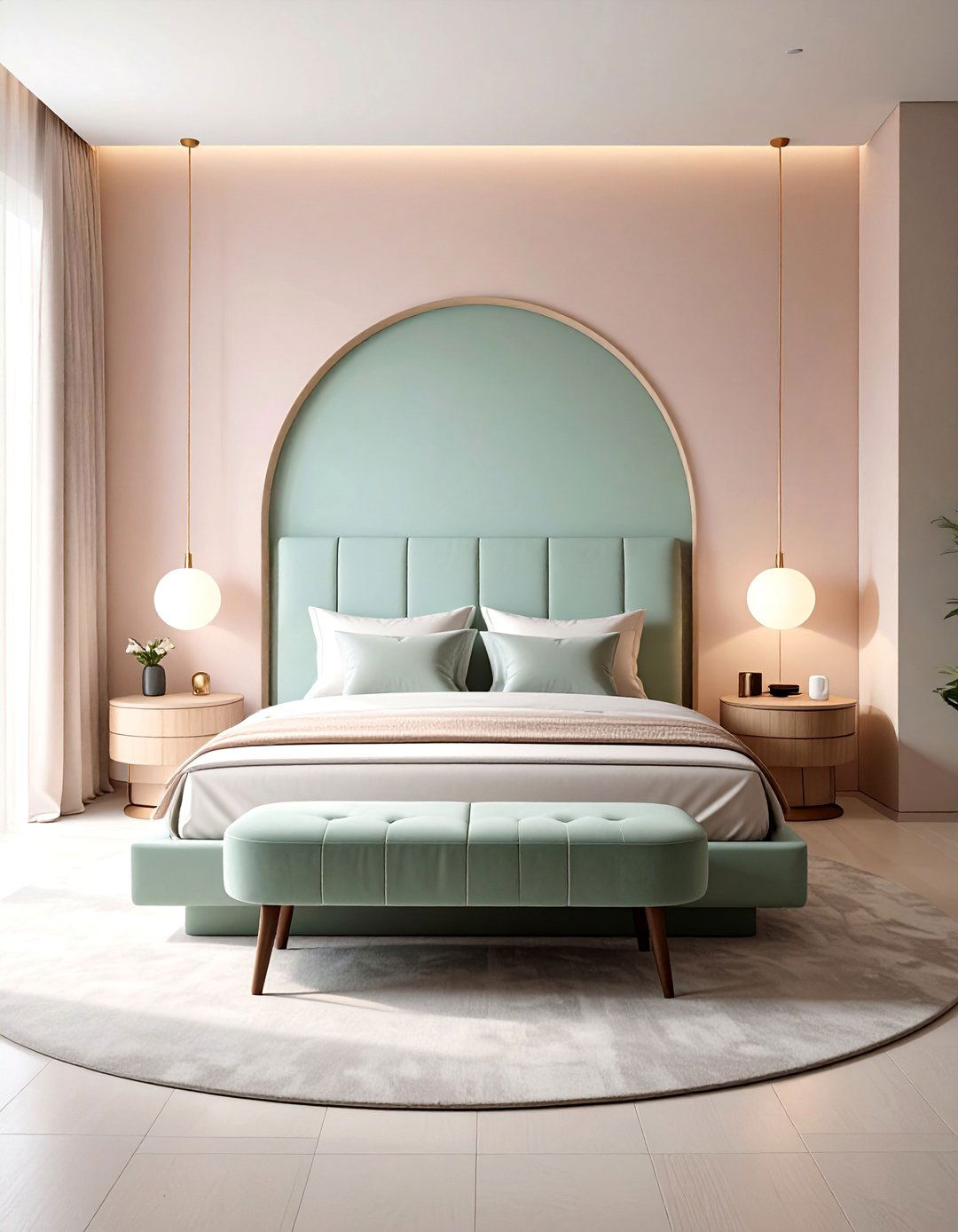 Incorporating Round and Curved Shapes - 40 Bedroom Interior Design Ideas for Comfort