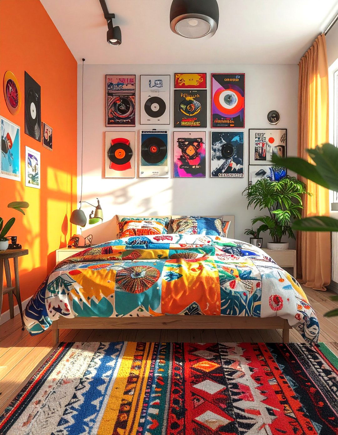 Indie Aesthetic Room with Bold Wall Art - 40 Aesthetic Room Ideas for a Stylish Home