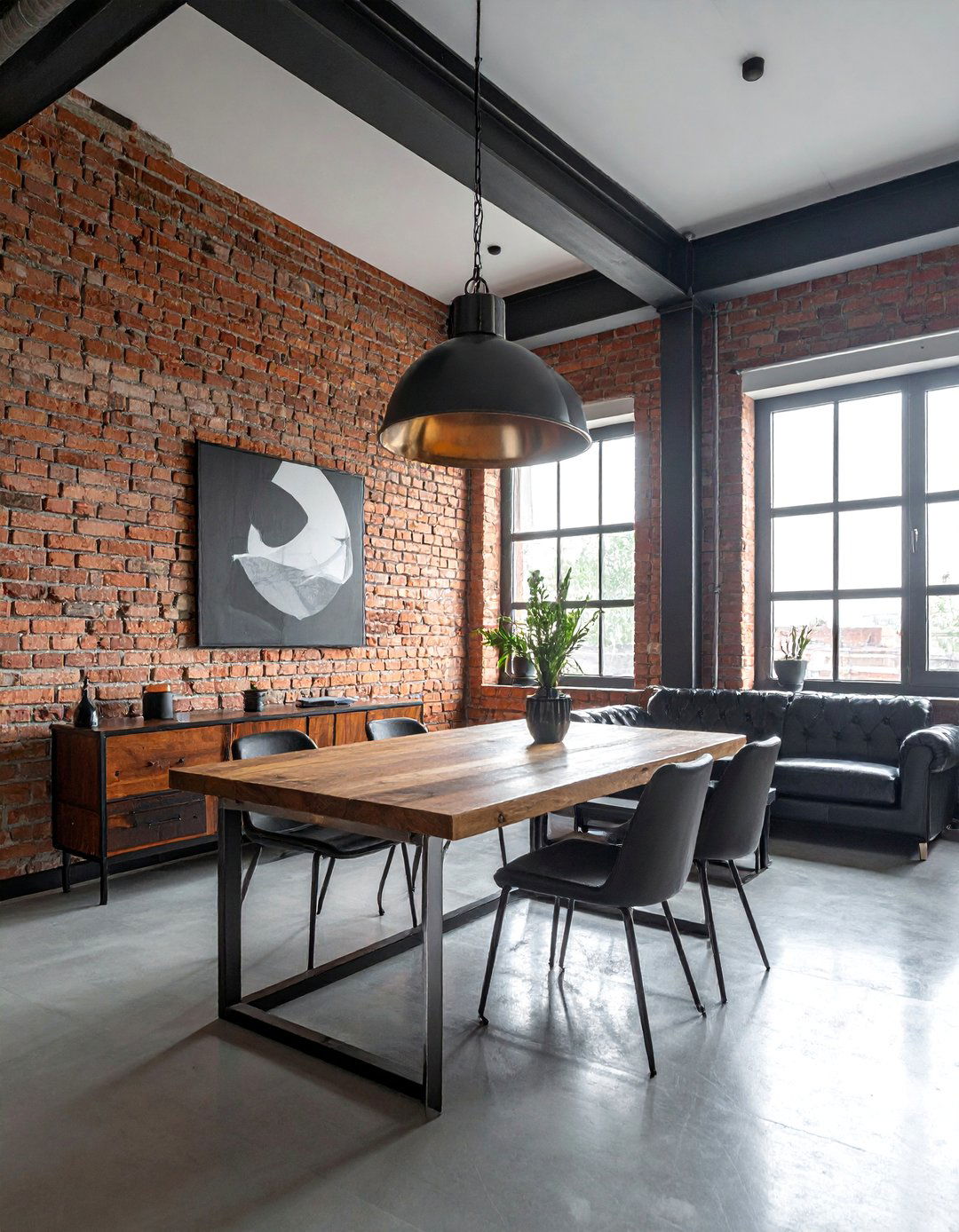 Industrial Aesthetic Room with Exposed Brick - 40 Aesthetic Room Ideas for a Stylish Home