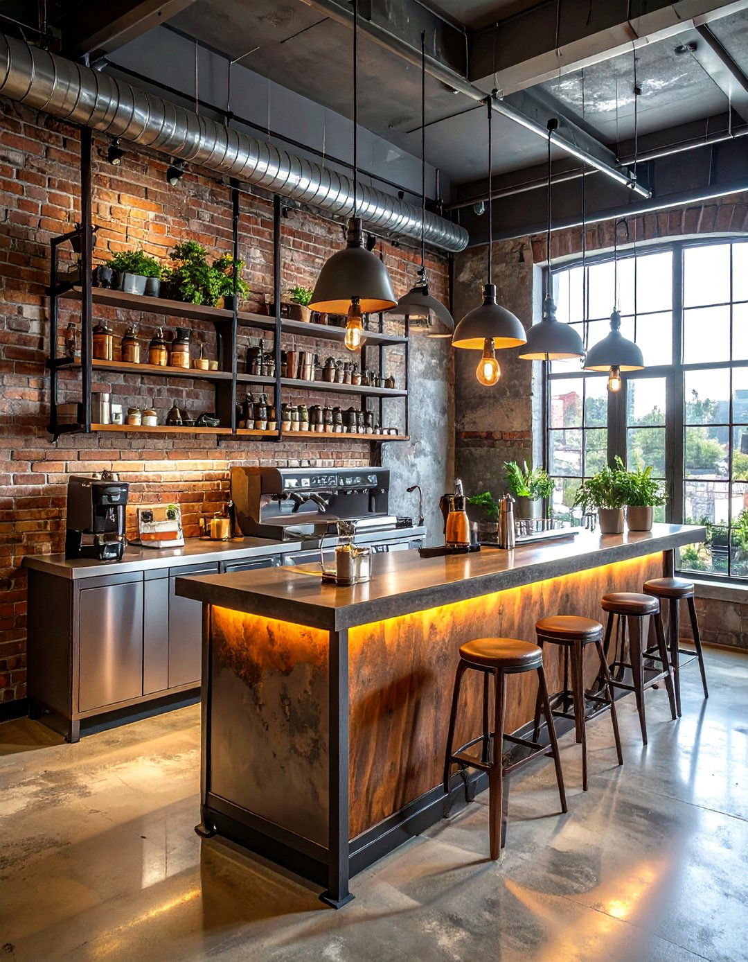 Industrial Coffee Station - 40 Coffee Bar Ideas to Elevate Your Home Brewing Station