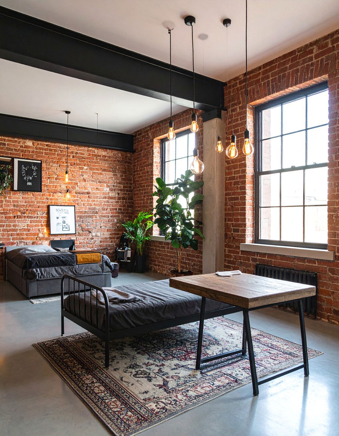 Industrial Loft Office Guest Space - 30 Office Guest Room Ideas for a Functional Space