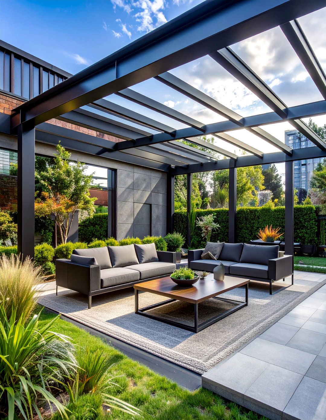 Industrial Metal Framework - 25 Patio Furniture Ideas for Stylish Outdoor Living