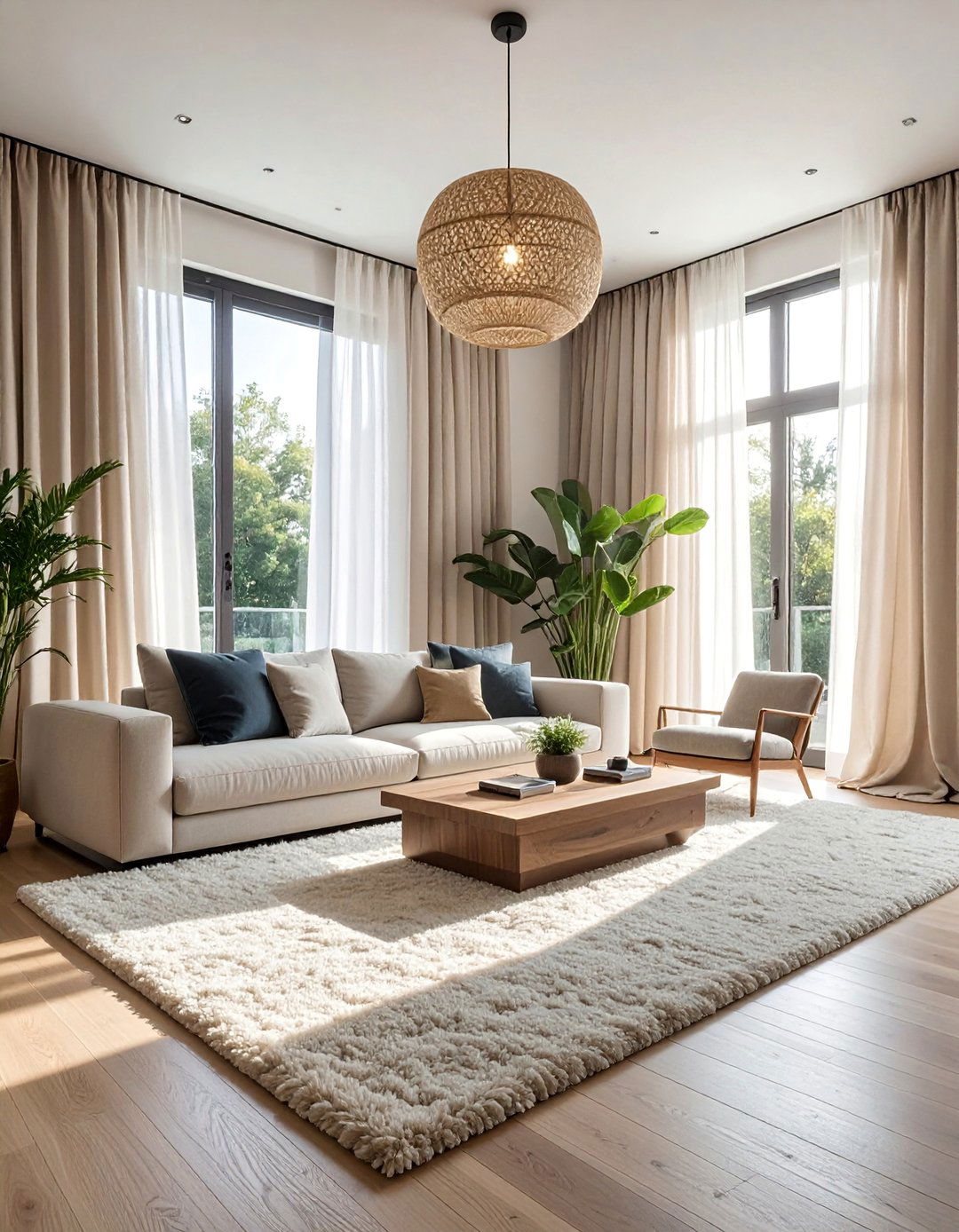 Install Sound Absorbing Elements - 30 Zen Living Room Ideas for a Peaceful Ambiance