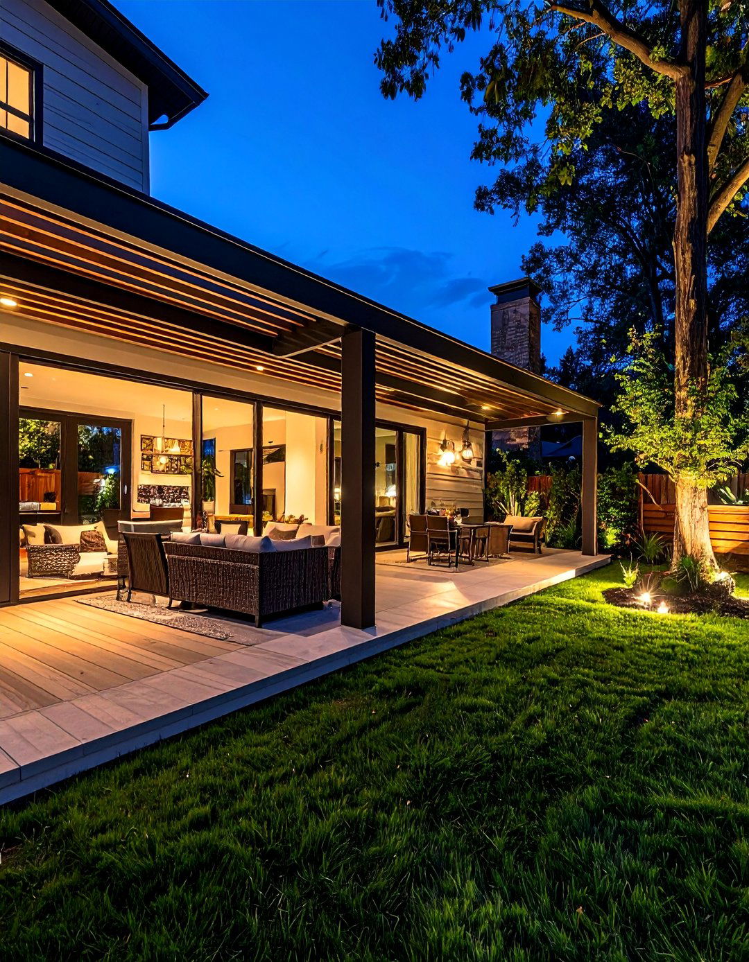 Integrated Lighting Privacy - 30 Backyard Privacy Ideas to Create a Secluded Oasis