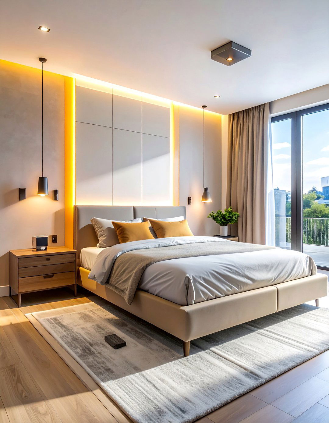 Integrated Technology for Convenience - 40 Bedroom Interior Design Ideas for Comfort