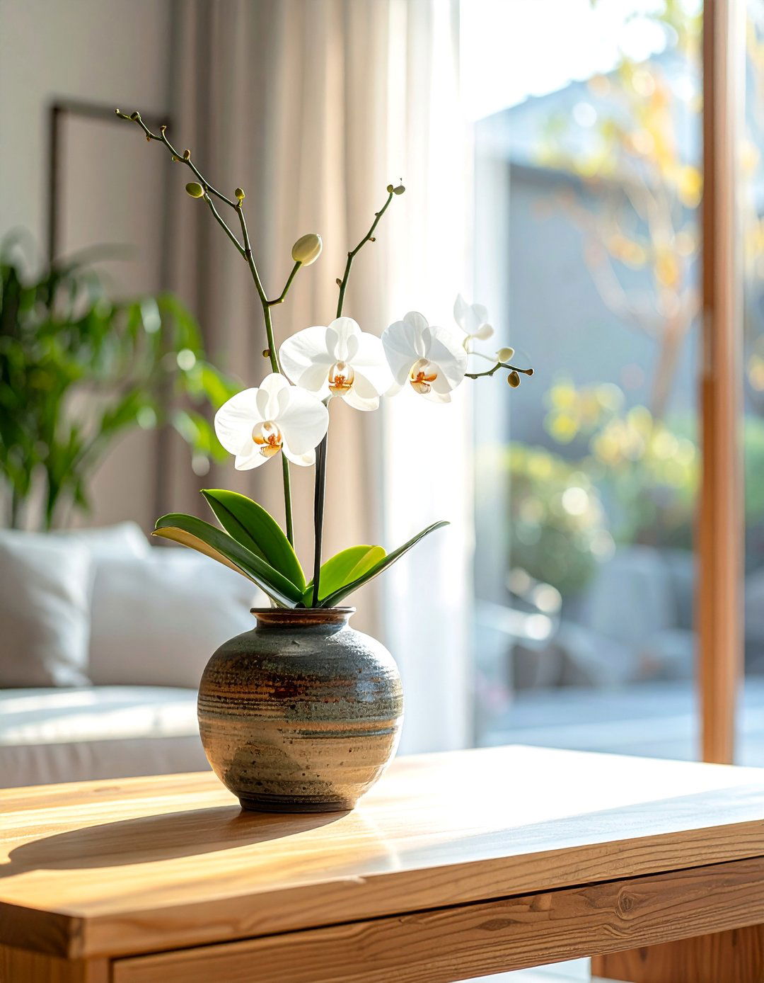 Integrating an Ikebana Flower Arrangement in a Japanese Living Room - 30 Japanese Living Room Ideas for a Zen Space