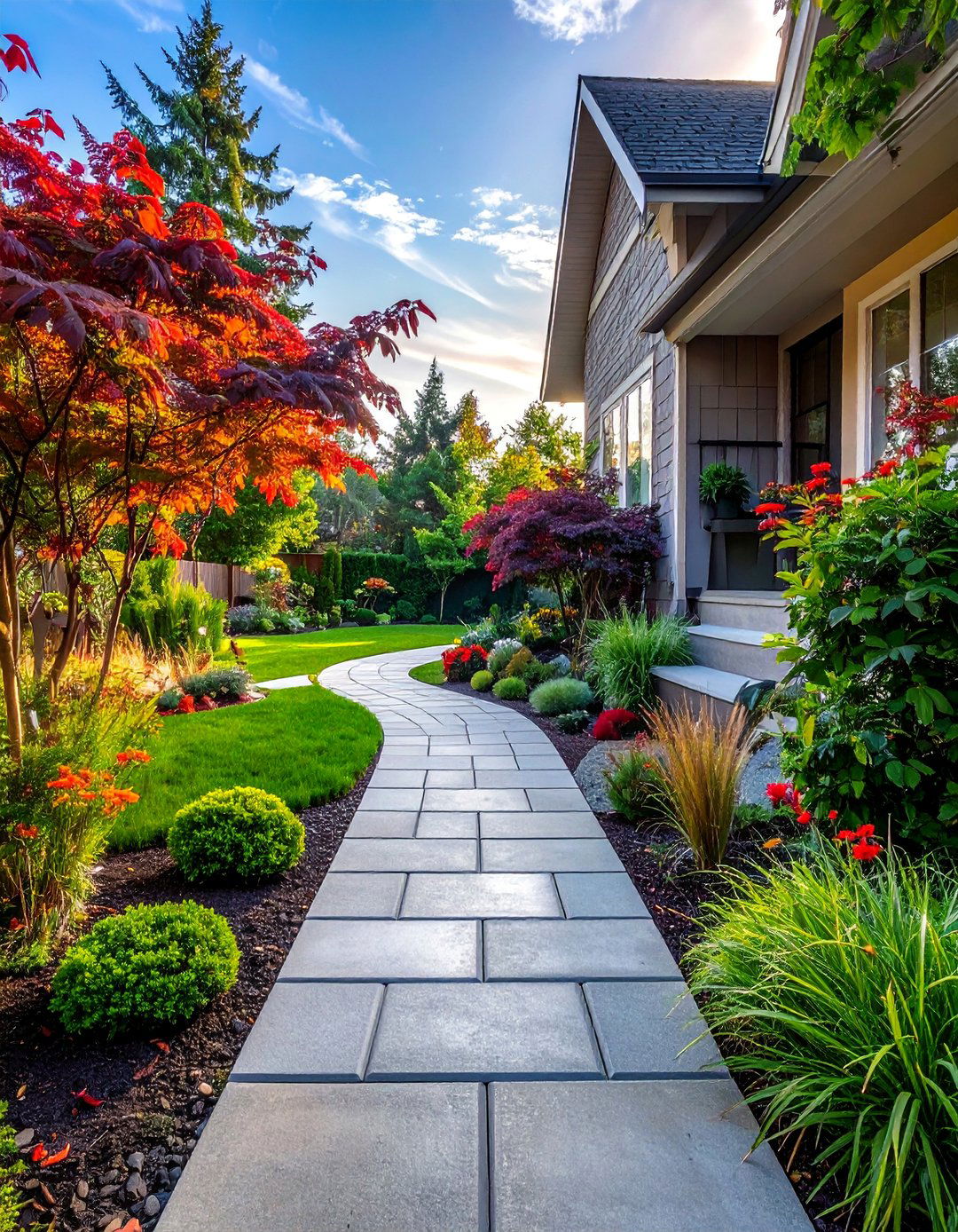 Interlocking Concrete Paver Walkway - 30 Paver Walkway Ideas to Beautify Your Garden