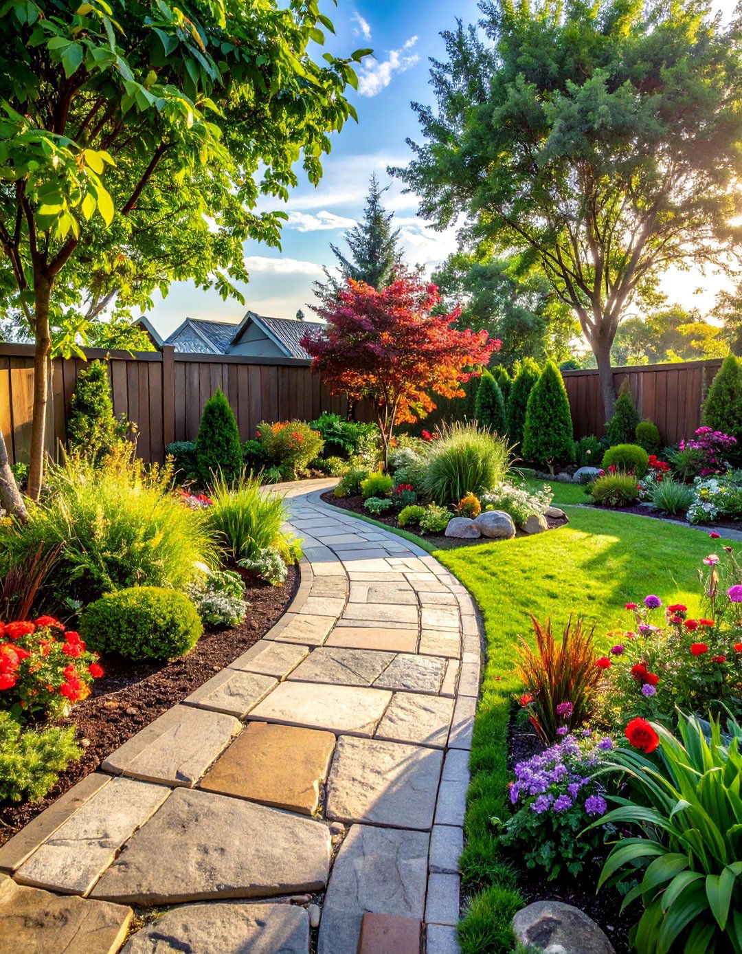 Interlocking Stone Pathways - 40 Backyard Walkway Ideas for a Beautiful Garden