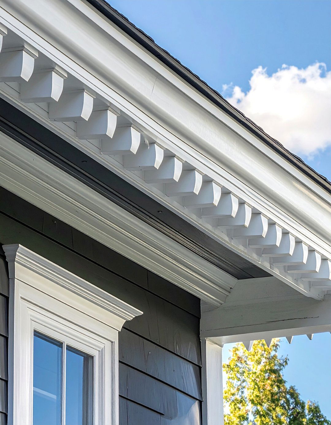 Intricate Dentil Moulding Trim - 30 Colonial Front Porch Ideas for Charm