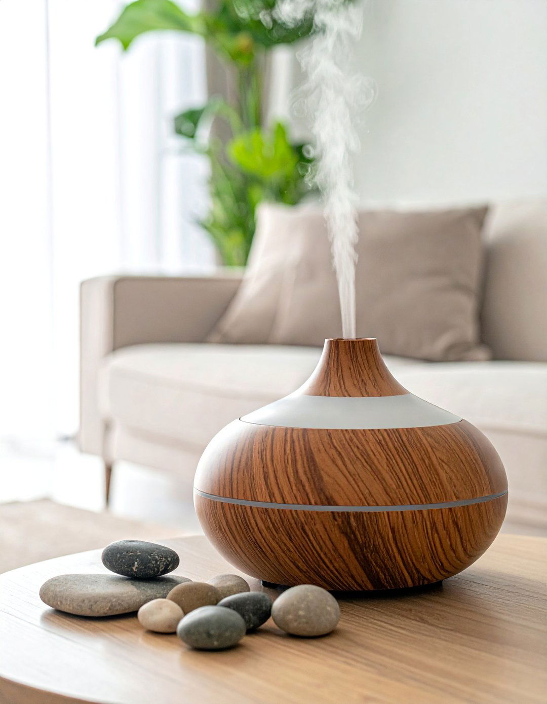 Introduce Aromatherapy with Essential Oil Diffusers - 30 Zen Living Room Ideas for a Peaceful Ambiance