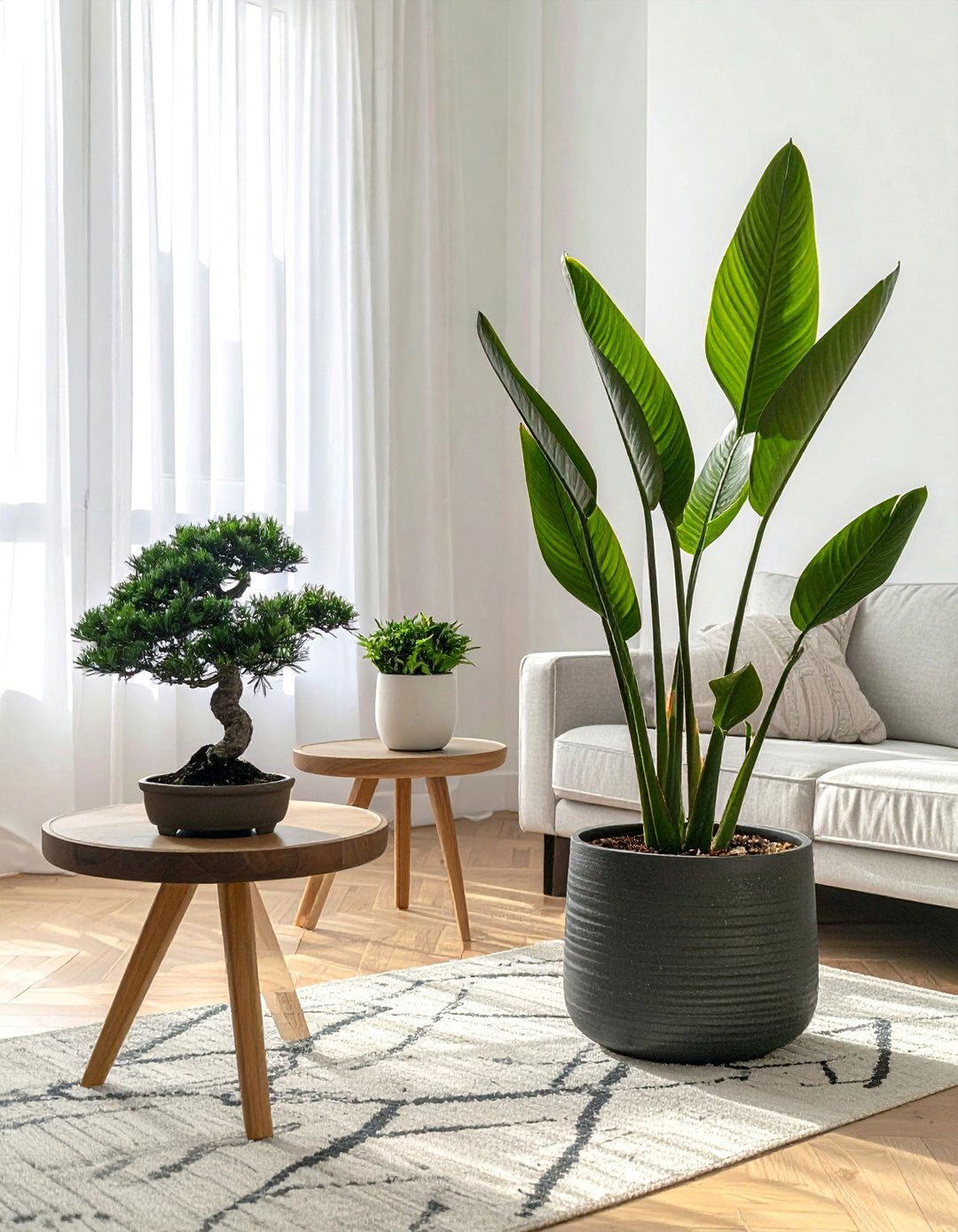 Introduce Biophilic Design with Indoor Plants - 30 Zen Living Room Ideas for a Peaceful Ambiance