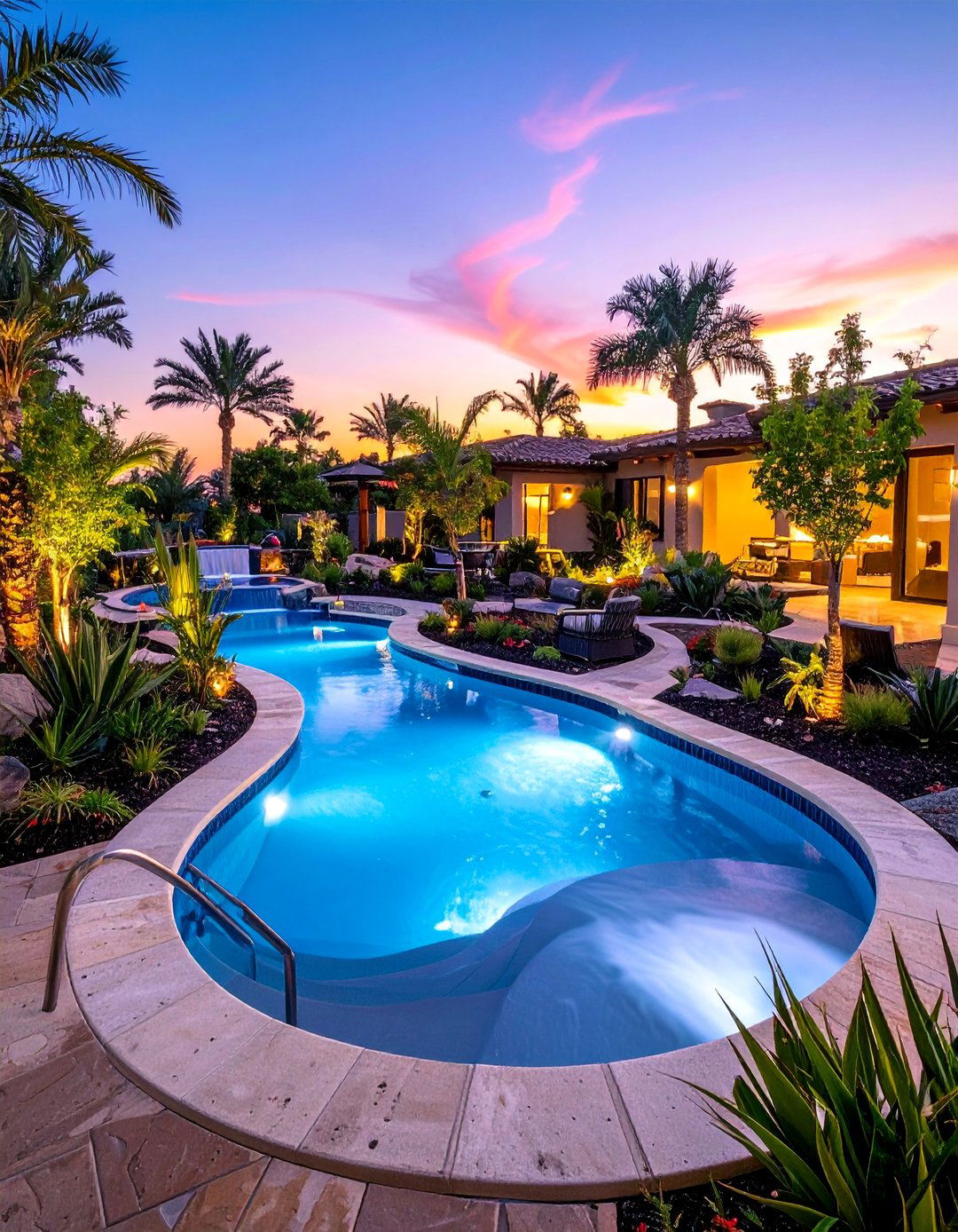 Island Paradise Lazy River Experience - 20 Lazy River Swimming Pool Ideas for Backyard Bliss
