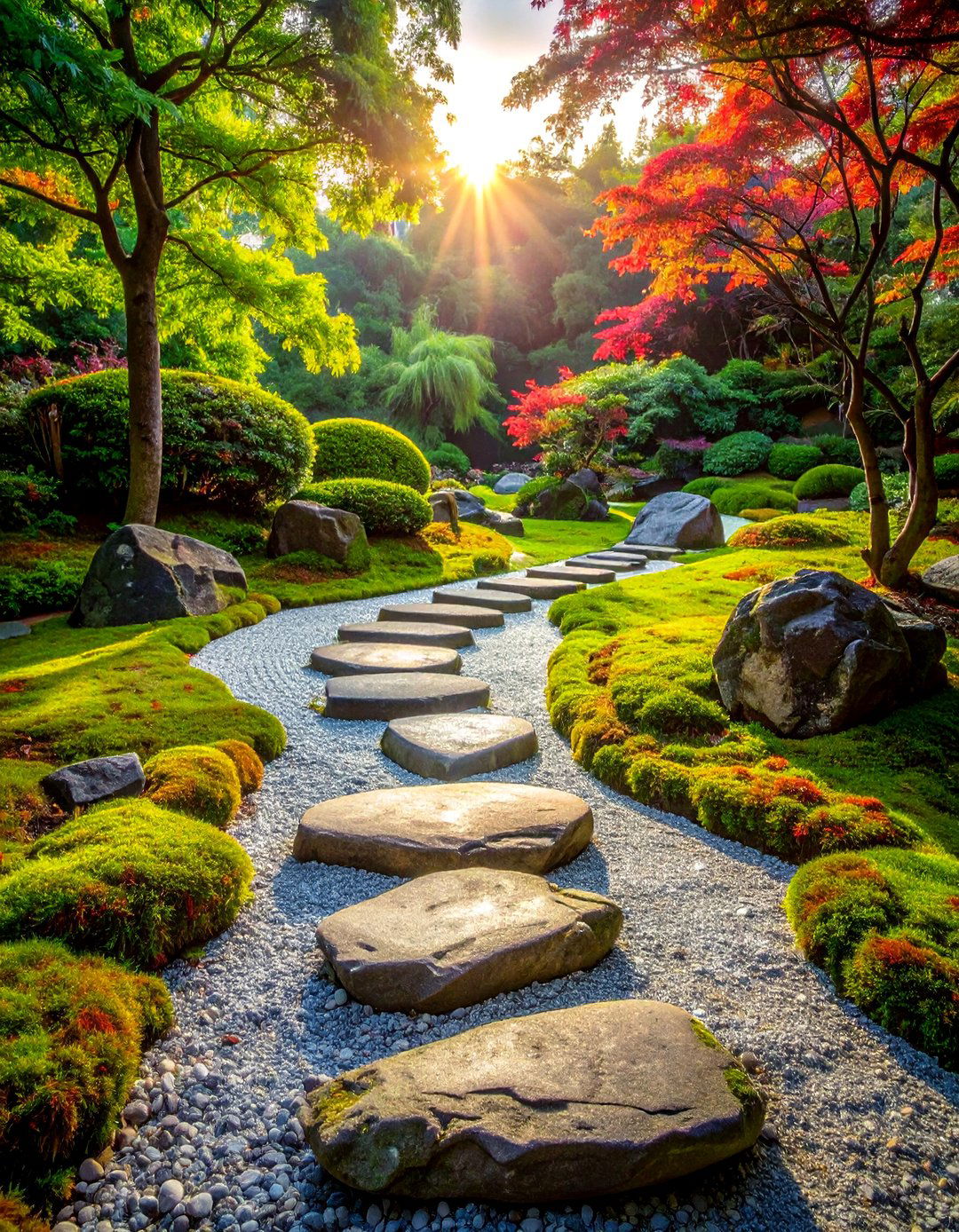 Japanese Garden Style Paver Walkway - 30 Paver Walkway Ideas to Beautify Your Garden