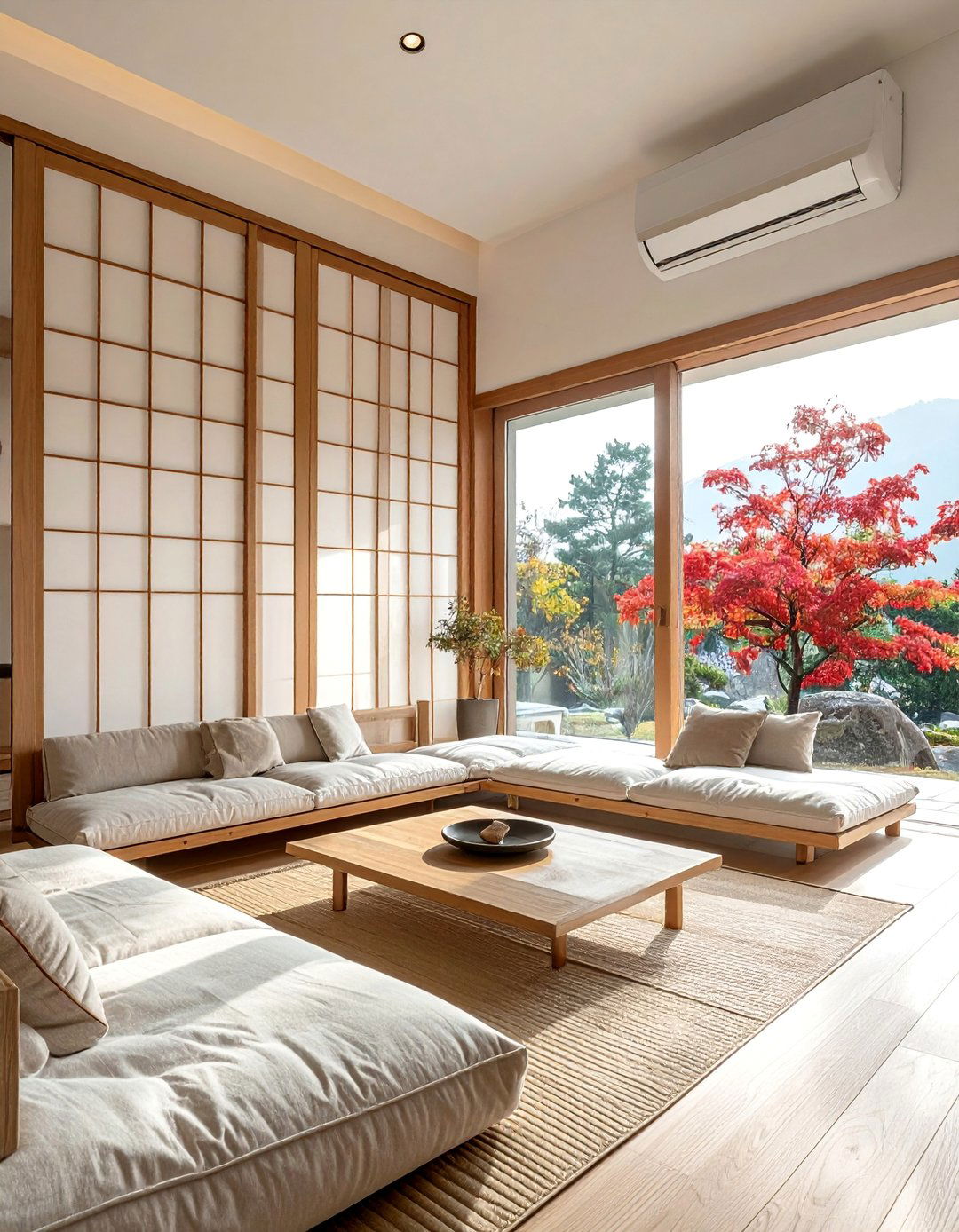 Japanese Living Room with Shoji Screen Dividers - 30 Japanese Living Room Ideas for a Zen Space