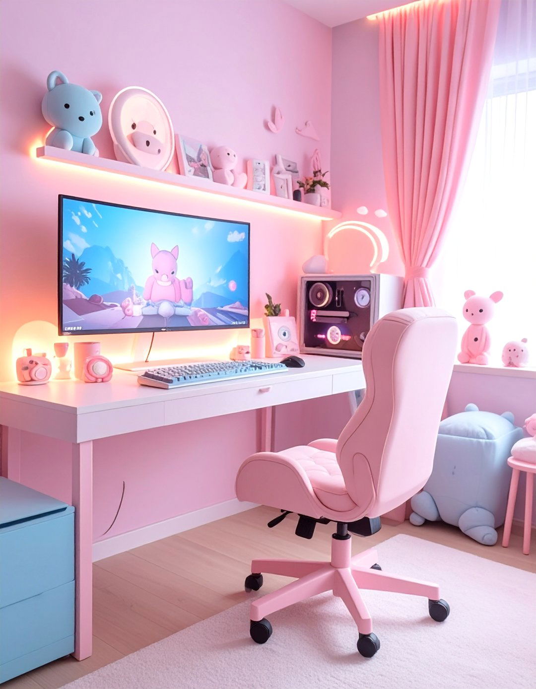 Kawaii Pastel Gaming Paradise - 40 Anime Room Ideas for the Ultimate Fan Experience