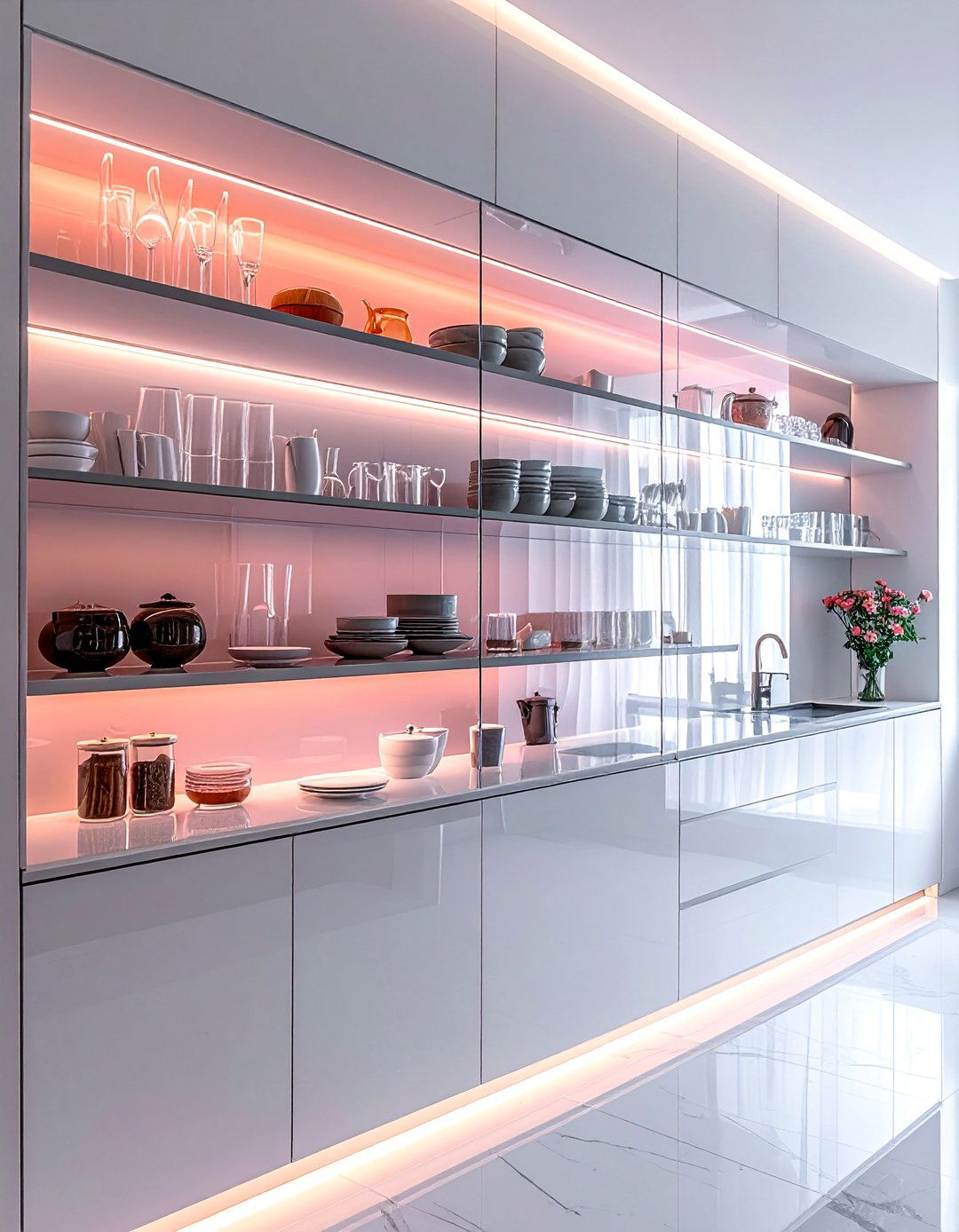 Kitchen Shelf Mirror Backing - 20 Mirror in Kitchen Ideas for a Brighter Space