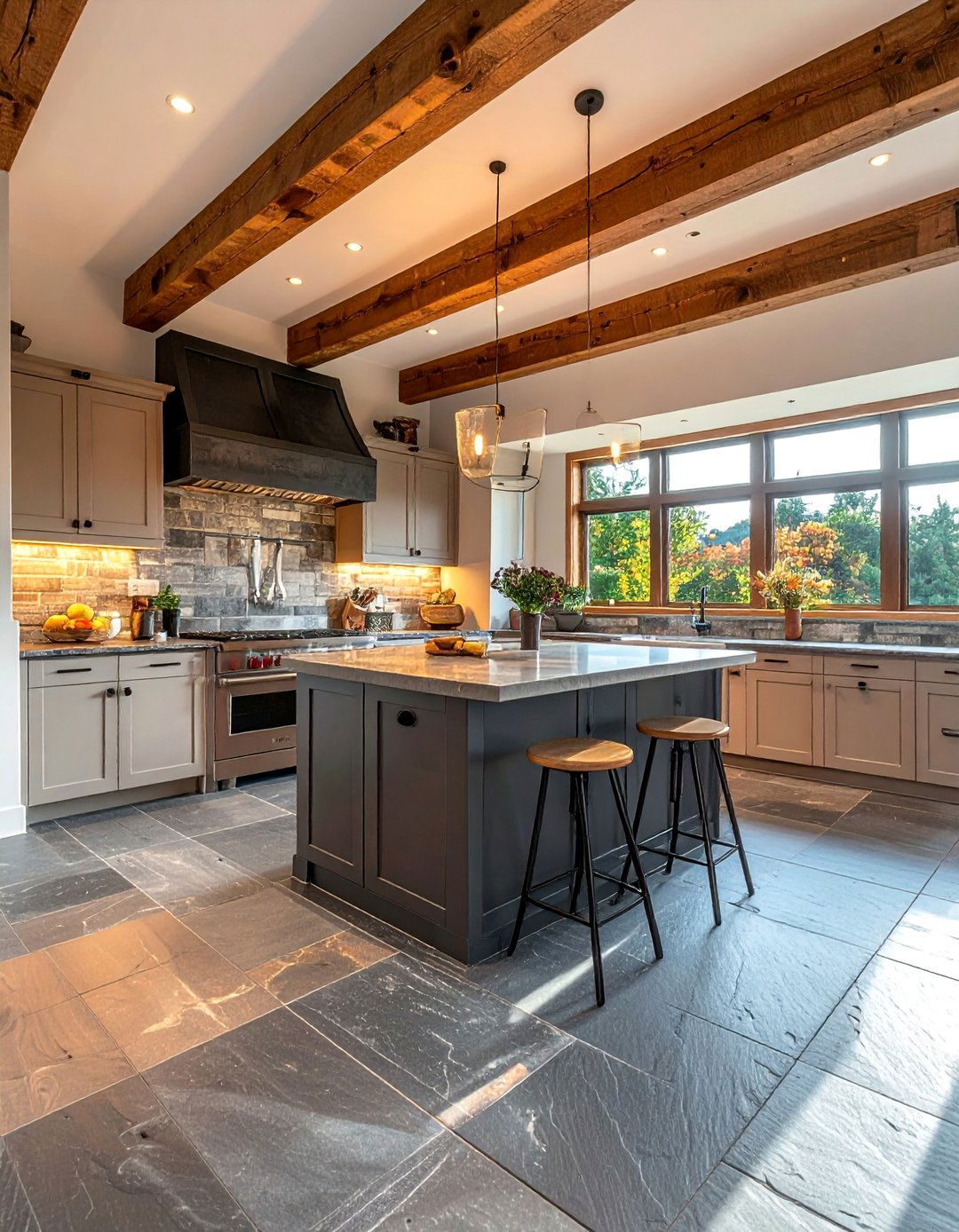 Kitchens With Heated Slate Floors - 20 Kitchens With Slate Floors Design Ideas