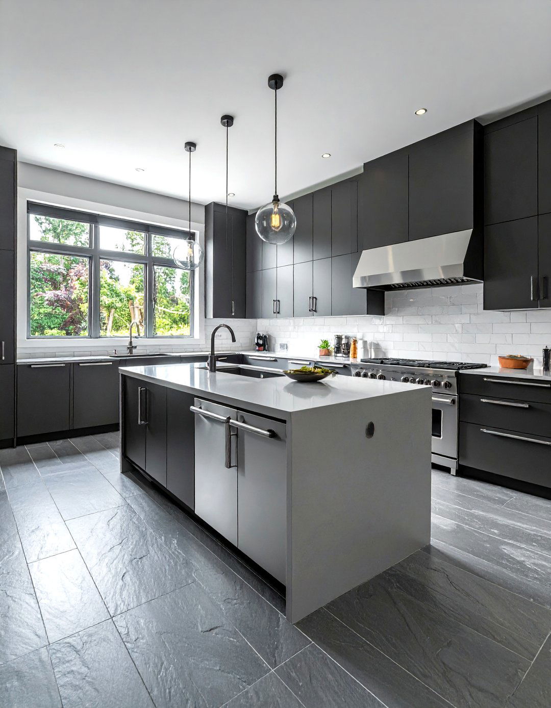 Kitchens With Slate Floors And Stainless Steel Appliances - 20 Kitchens With Slate Floors Design Ideas