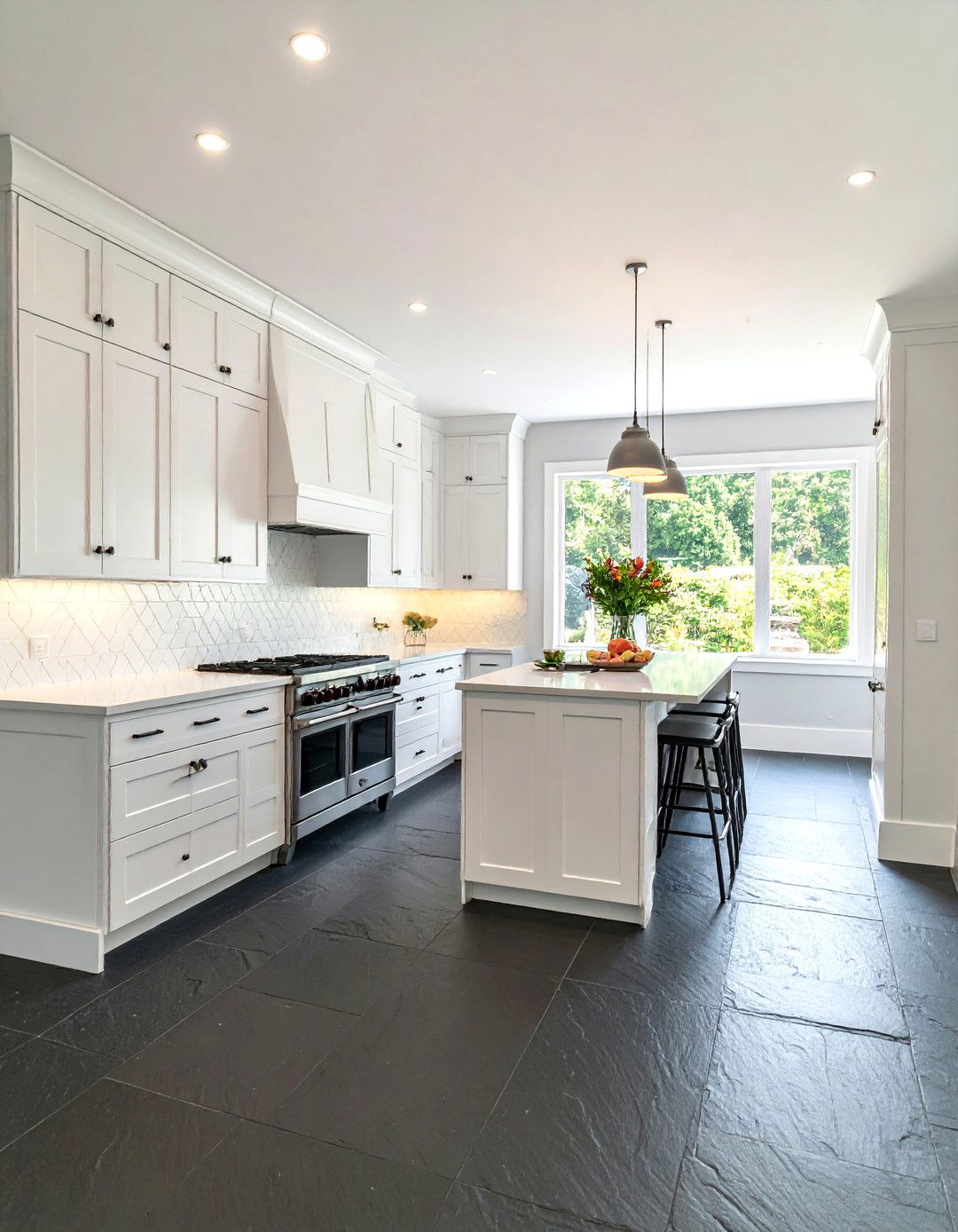 Kitchens With Slate Floors And White Cabinets - 20 Kitchens With Slate Floors Design Ideas