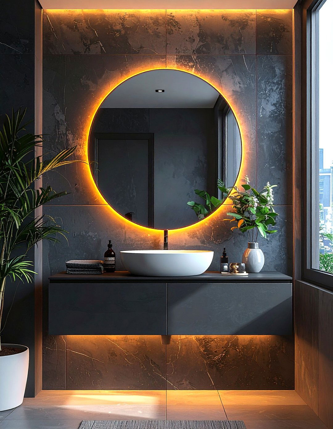 LED Backlit Vanity Mirror - 40 Bathroom Design Ideas for a Modern Home