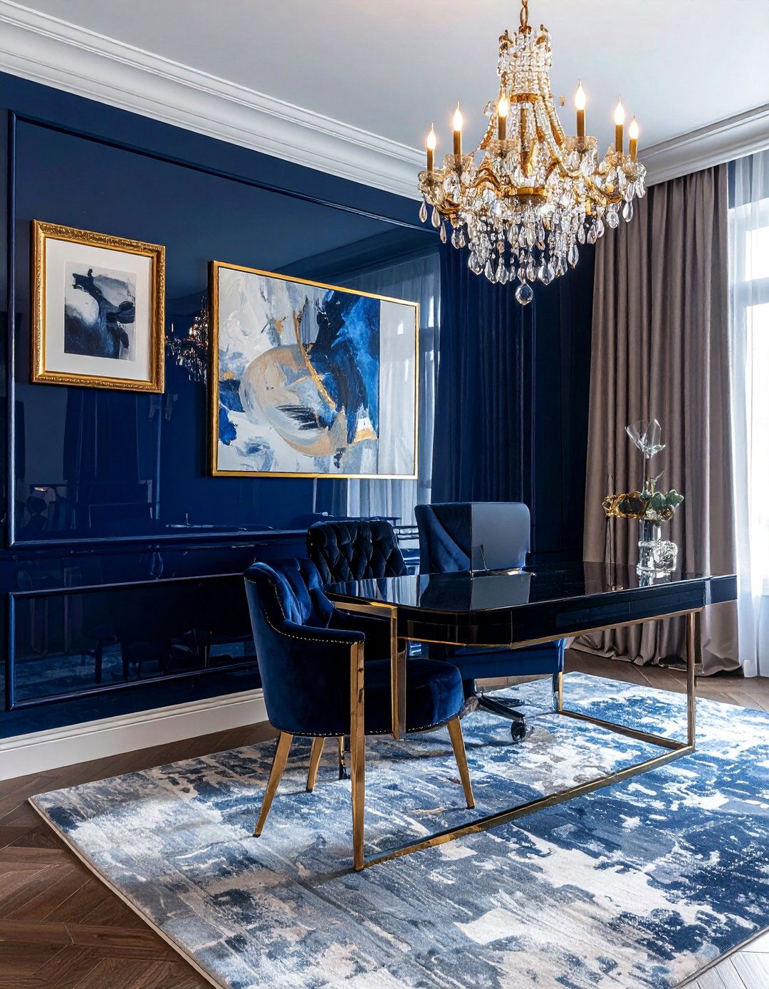 Lacquered Walls for High Gloss Drama - 30 Maximalist Decor Ideas for Bold Interiors