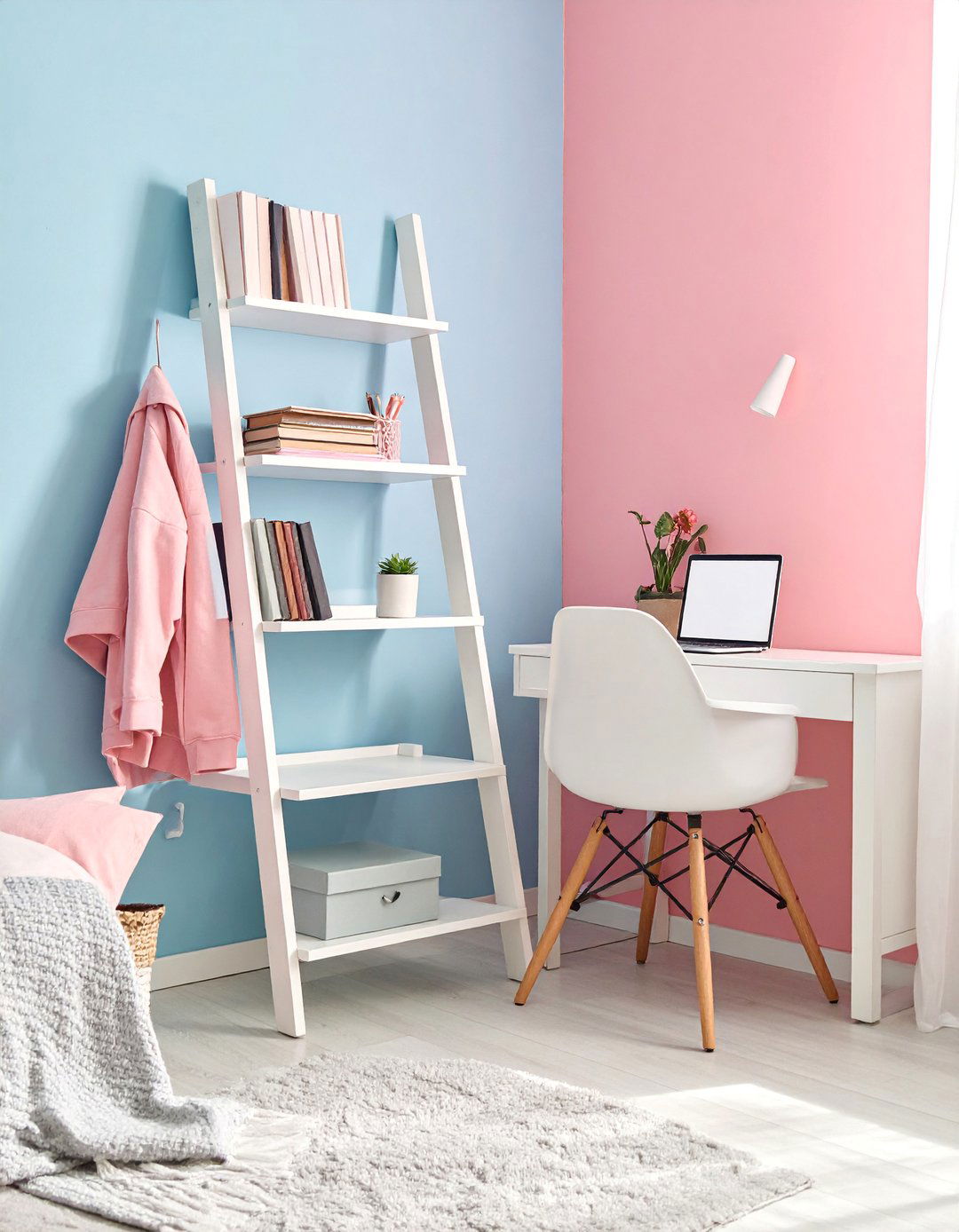 Ladder Style Desk - 40 Teenage Girl Bedroom Ideas for a Stylish and Personal Space