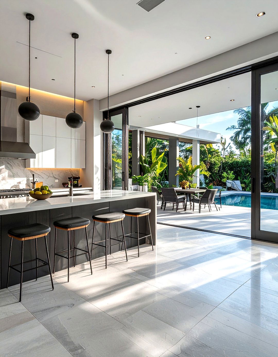 Lanai Kitchen Featuring a Pass Through Window - 20 Lanai Kitchen Ideas for Outdoor Cooking