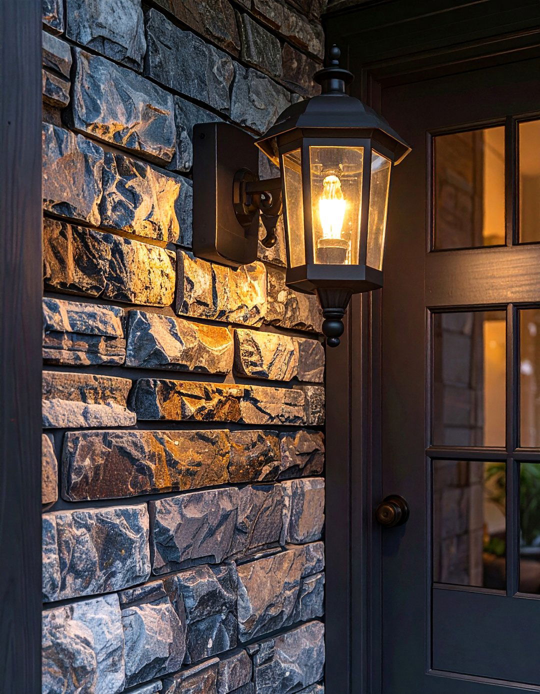 Lantern Style Wall Sconces for a Rustic Front Porch - 25 Rustic Front Porch Ideas for a Welcoming Entryway
