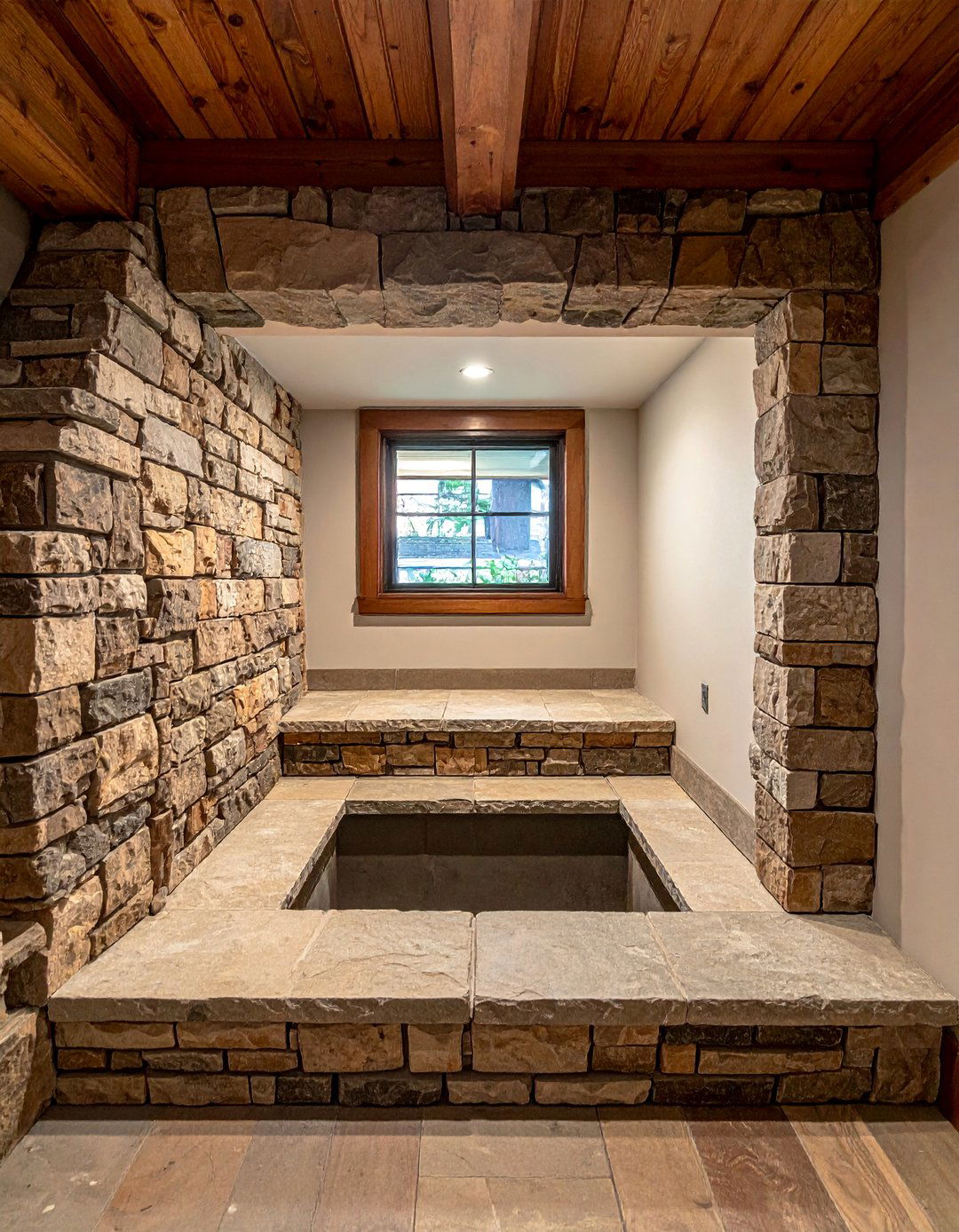 Large Egress Windows with Stone Wells - 30 Basement Window Ideas to Brighten Your Space