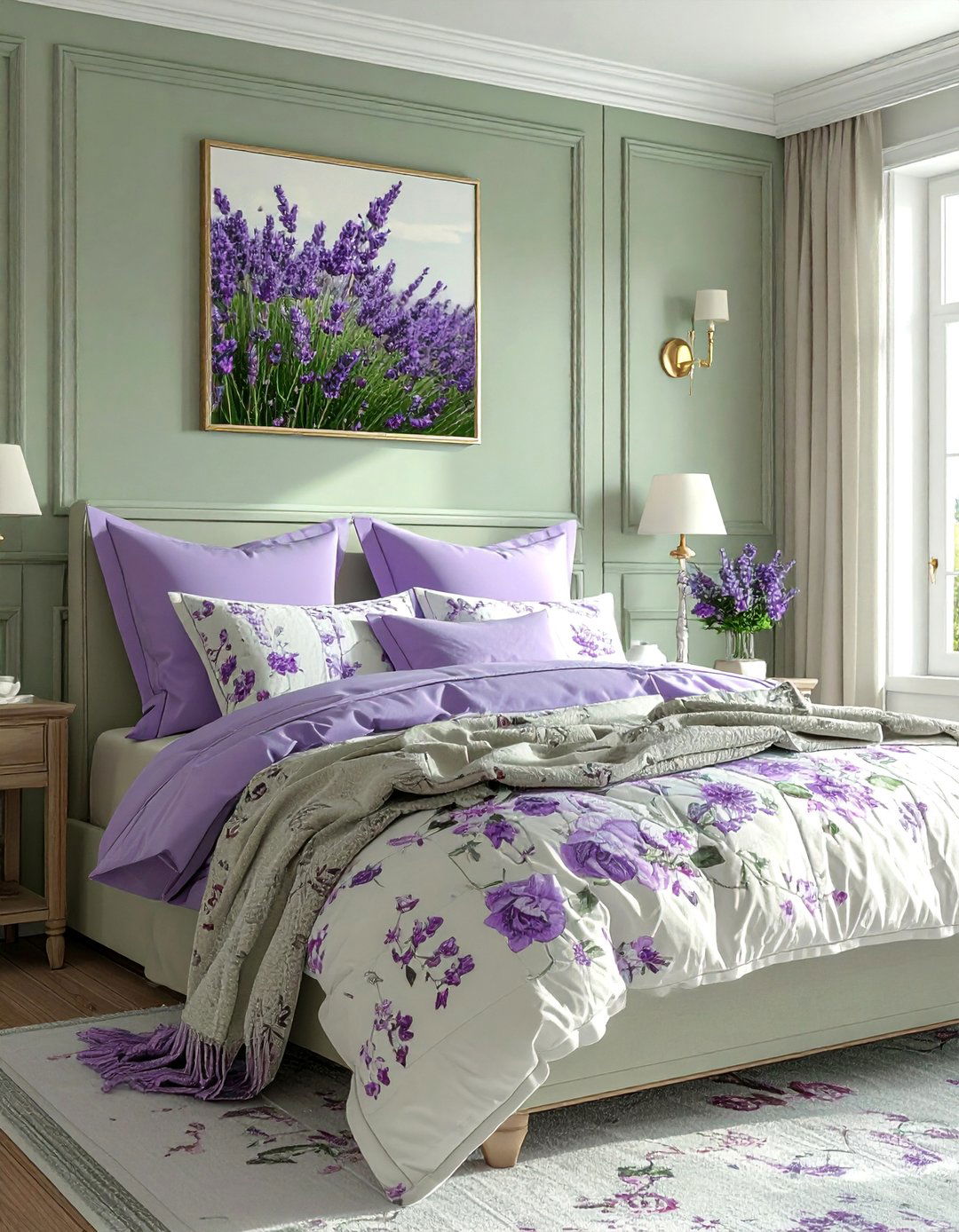Lavender and Sage Green Color Palette - 25 French Bedroom Decor Ideas for Elegant Spaces