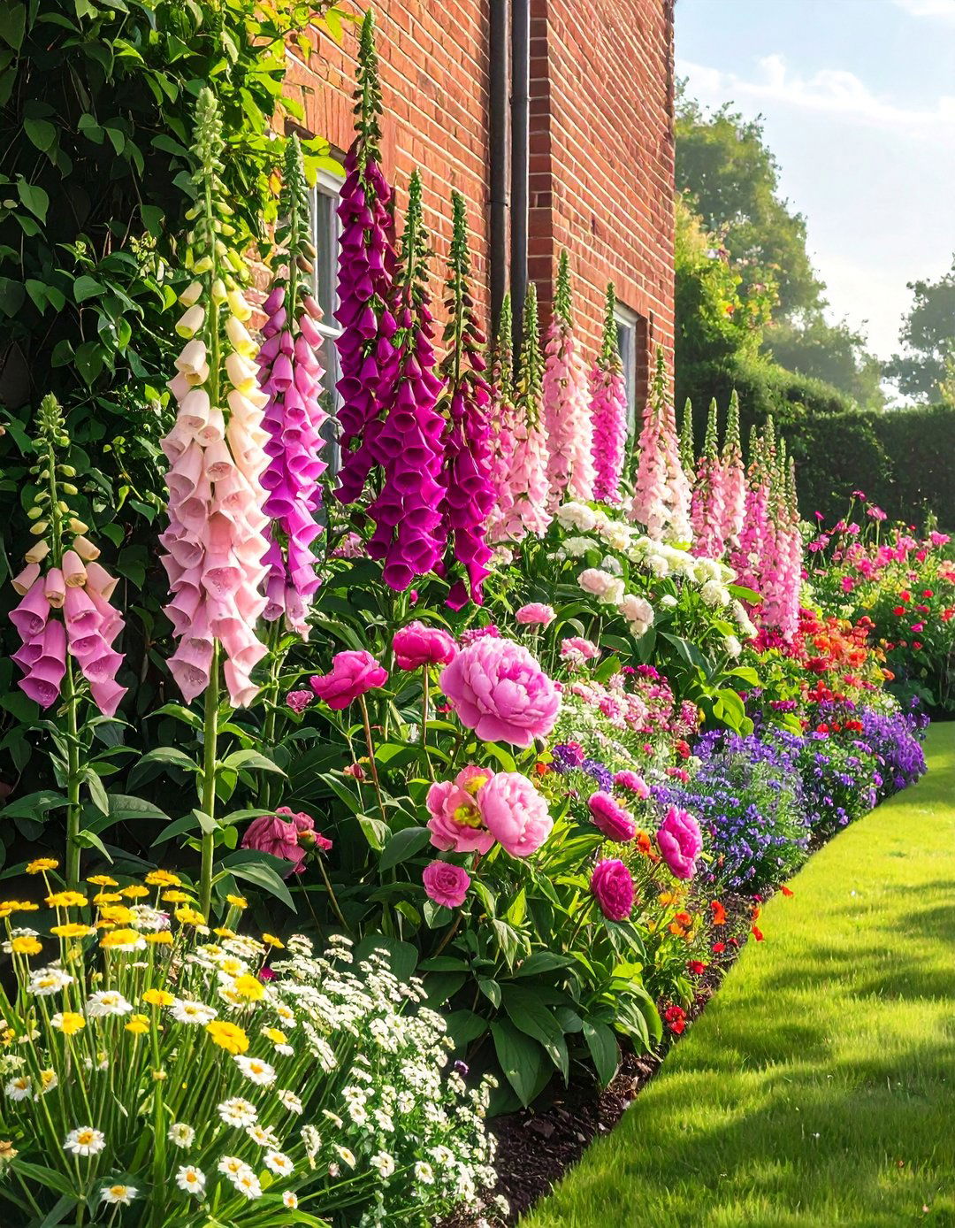 Layered Border Flower Garden - 30 Flower Garden Ideas to Transform Your Outdoor Space