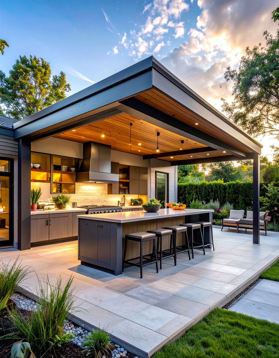 Lean To Roof Extensions - 20 Outdoor Kitchen Roof Ideas for Shade and Style