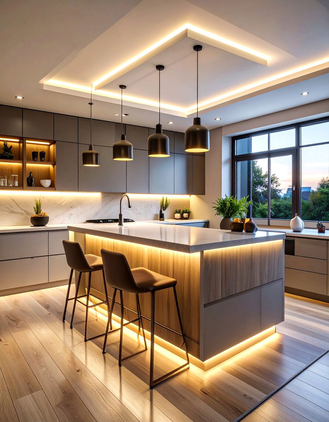 Lighting Enhanced Coffee Bar - 40 Coffee Bar Ideas to Elevate Your Home Brewing Station