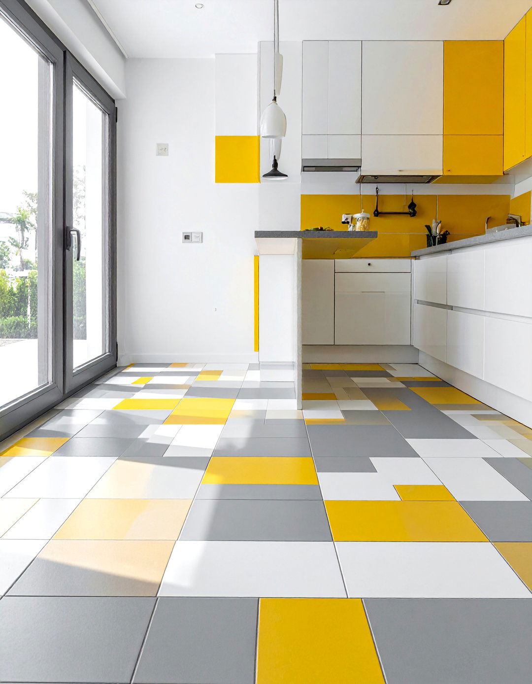 Linoleum Tile Kitchen Flooring