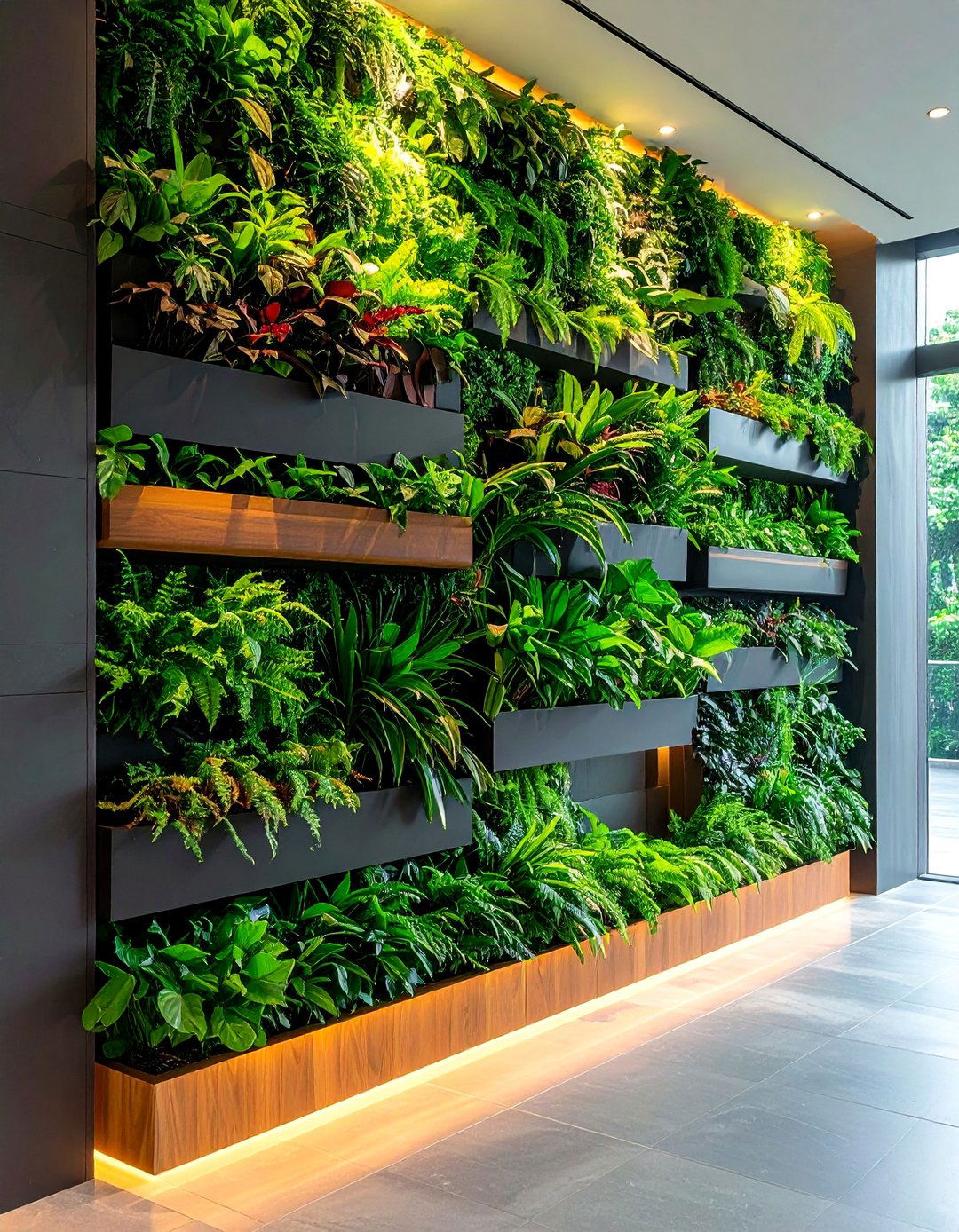 Living Plant Display - 30 Half Wall Ideas to Divide Your Space