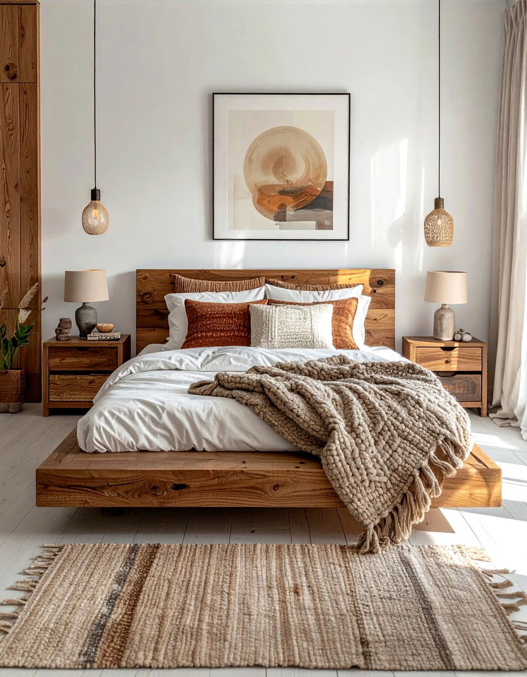 Low Profile Platform Bed in a Boho Bedroom - 40 Boho Bedroom Ideas for a Cozy and Eclectic Retreat