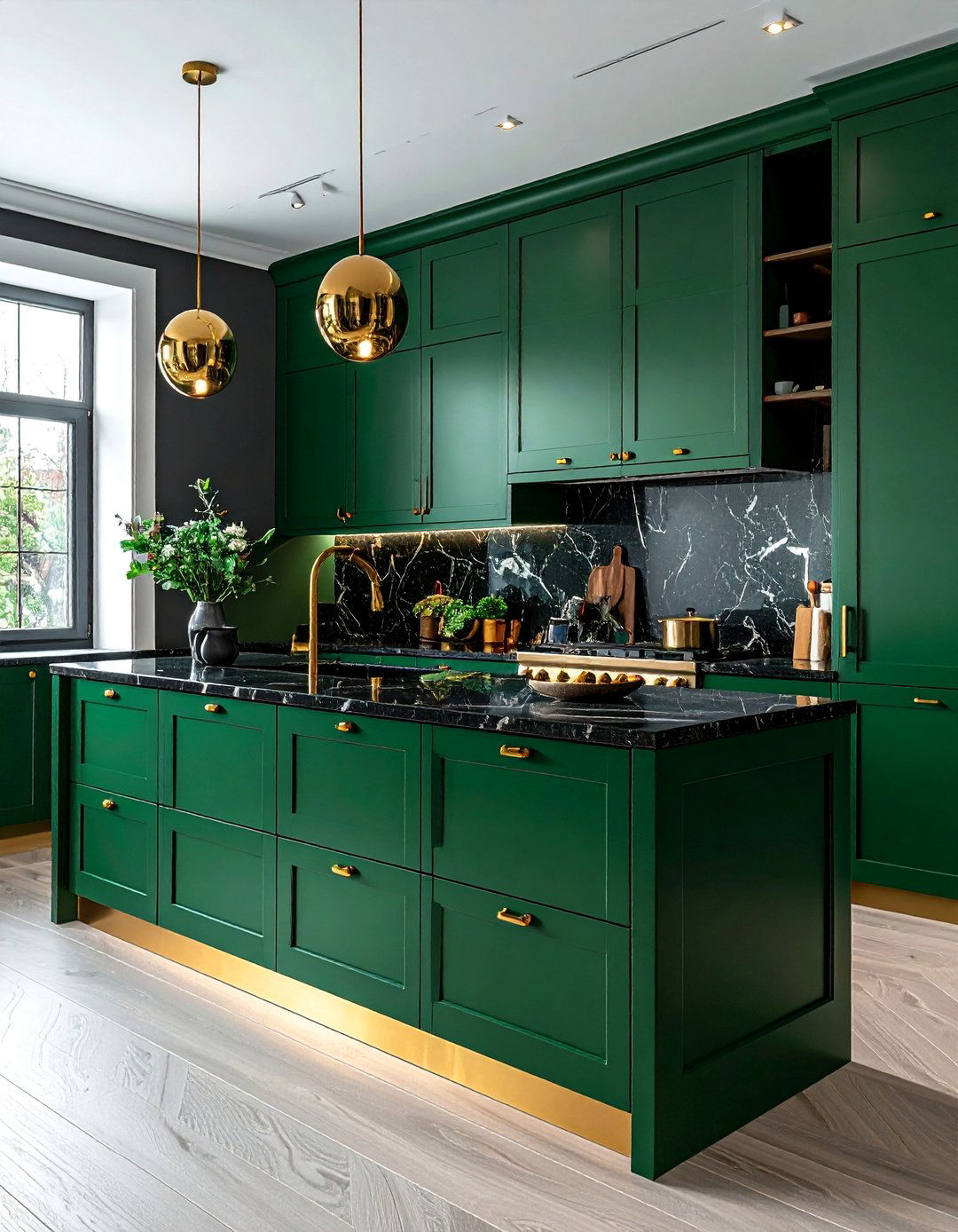 Luxurious Jewel Toned Painted Kitchen Cabinets - 40 Painted Kitchen Cabinet Ideas to Refresh Your Space