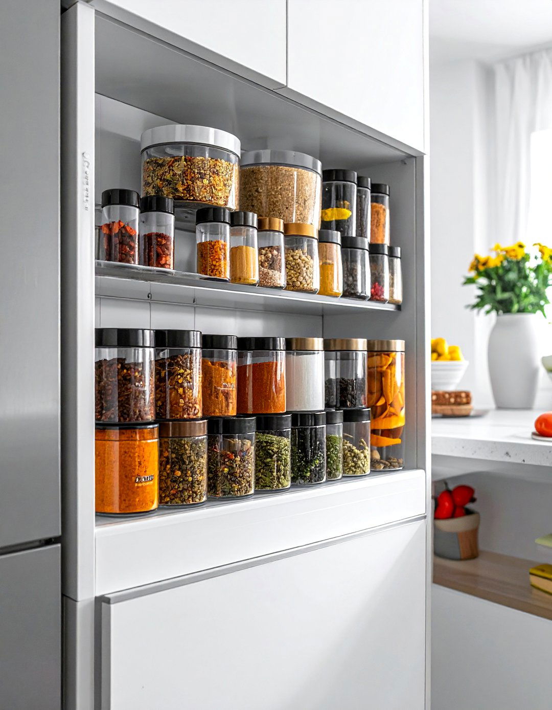 Magnetic Spice Storage - 40 Kitchen Organization Ideas to Maximize Your Space