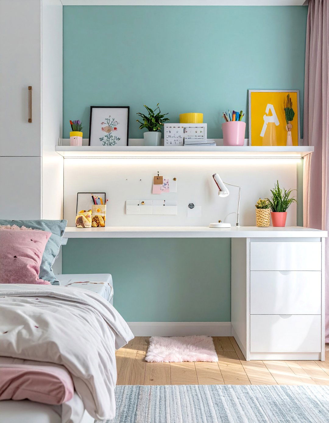 Magnetic Wall Organizer - 40 Teenage Girl Bedroom Ideas for a Stylish and Personal Space