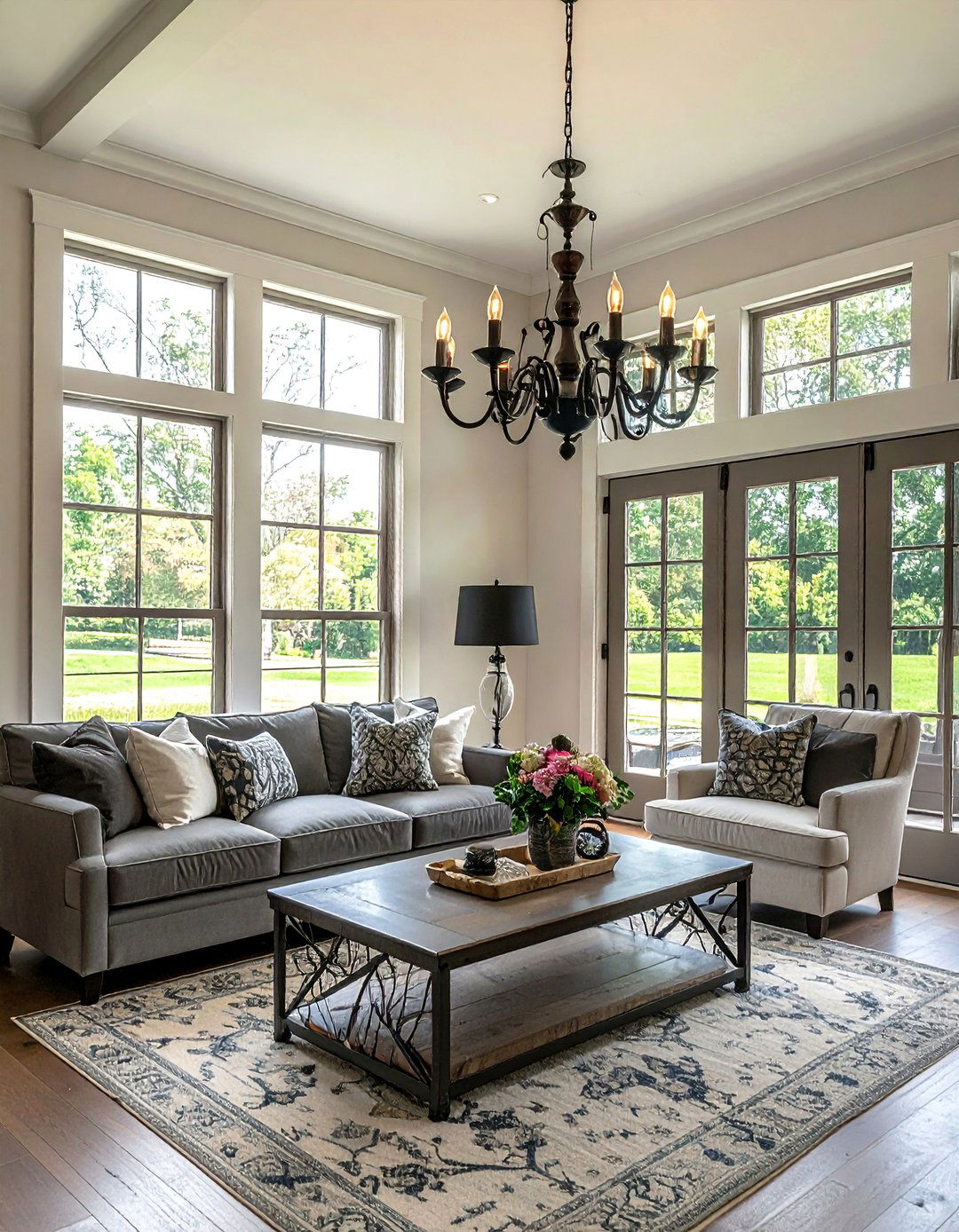 Magnolia Living Room with Antique Style Lighting - 20 Magnolia Living Room Ideas for a Cozy Feel